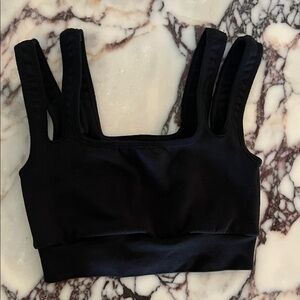 FP Movement by Free People Black Double strap Sports Bra XS
